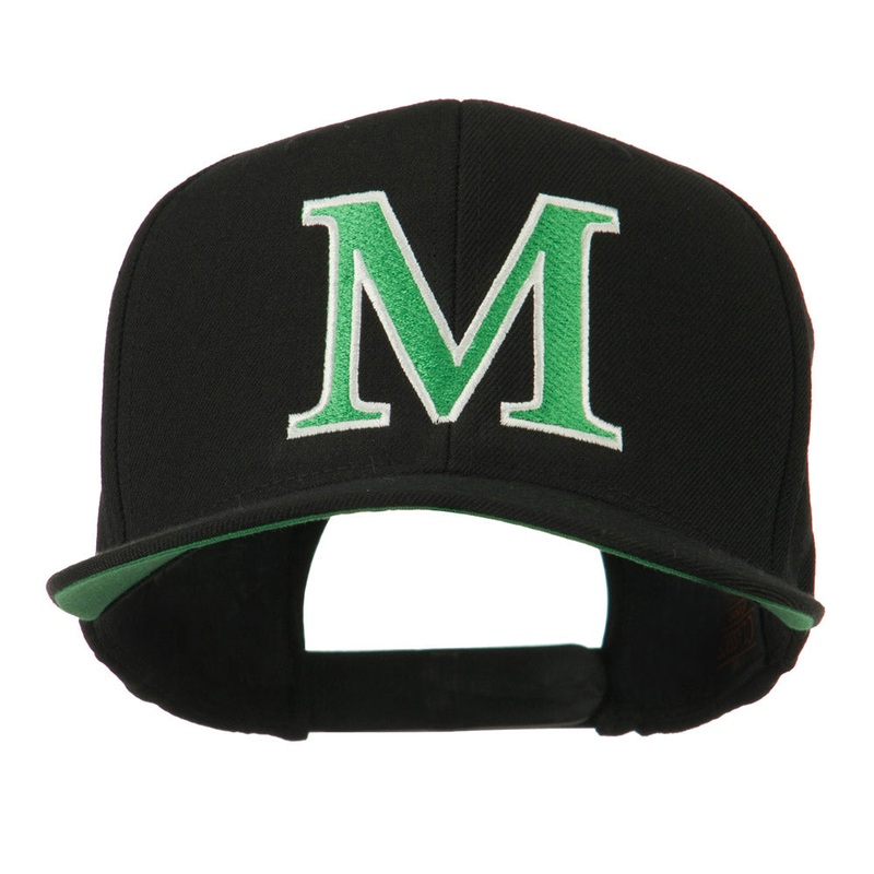 Greek Alphabet Mu Embroidered Cap Black One Size