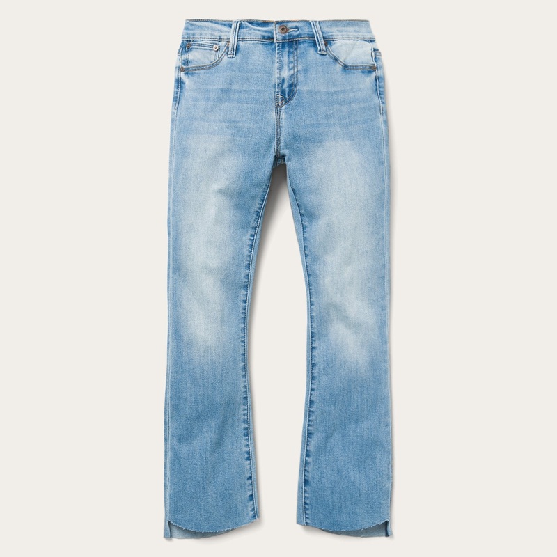 High Waist Flare Crop Jean Blue 00.R