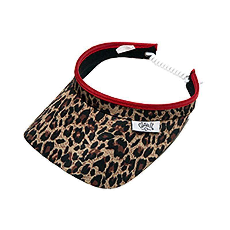 Leopard Golf Sun Visor with Coil Lace by GloveIt Leopard
