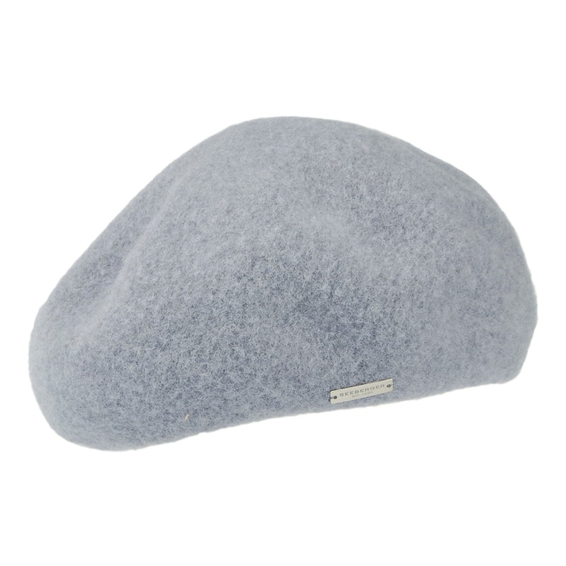 Seeberger Hats Shaped Winter Wool Beret – Smoke Grey 1-Size