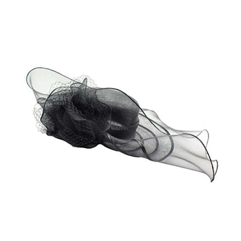 Sinamay and Crin Derby Hat with Pinned Up Side – Something Special Collection Black