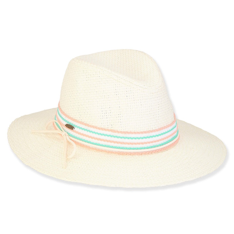 Small Size Woven Straw Safari Hat for Women – Sunny Dayz Ivory Small (54 cm)