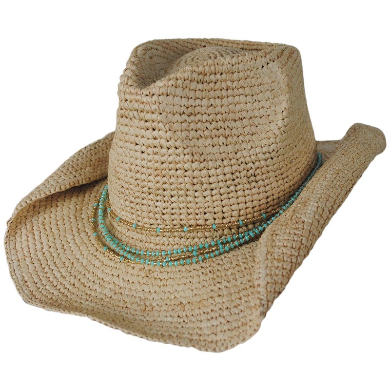 Sydney Raffia Straw Western Hat NATURAL ONE SIZE FITS MOST