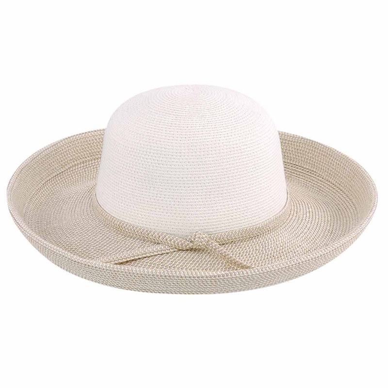 Two Tone Tweed Crown Kettle Brim Sun Hat – Jeanne Simmons Hats White