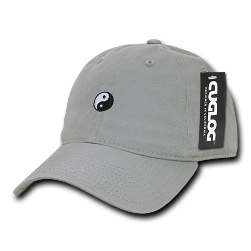 Yin Yang Baseball Cap Dad Hat, Grey Grey