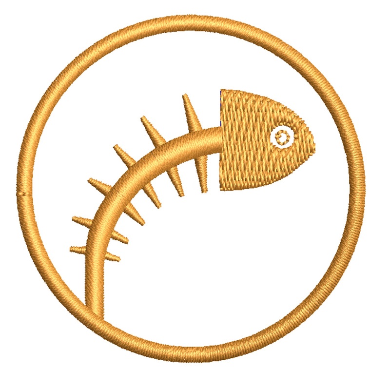 Abstract Fish Bone Abstract Fish Bone One Size