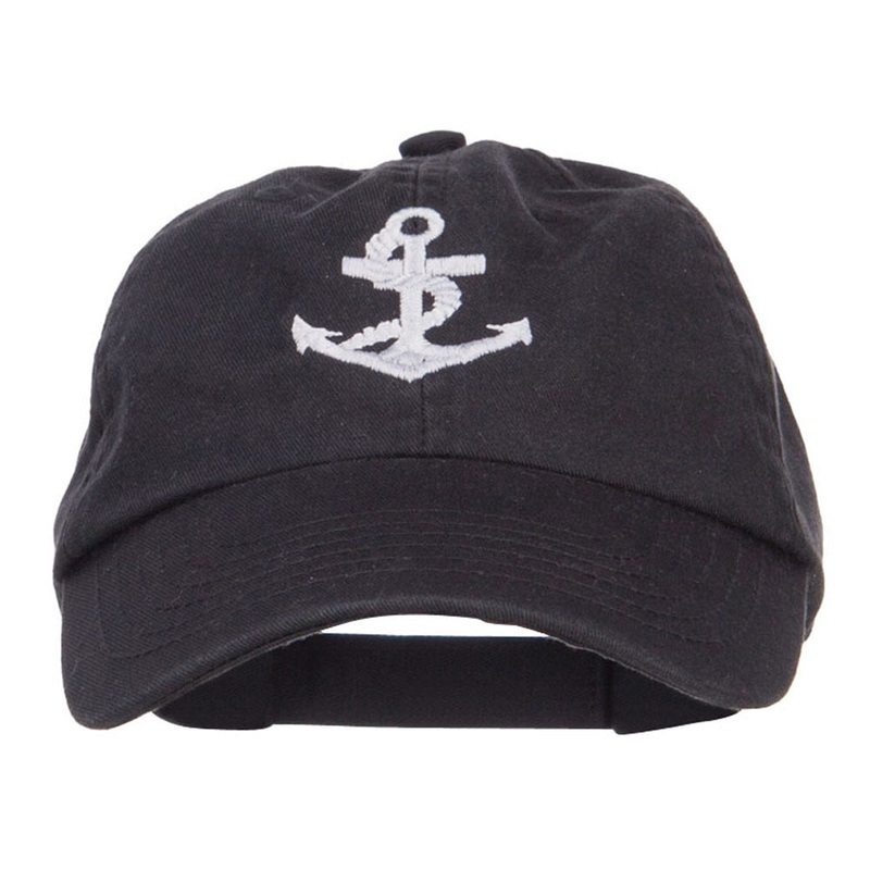 Anchor Logo Embroidered Low Cap Black One Size
