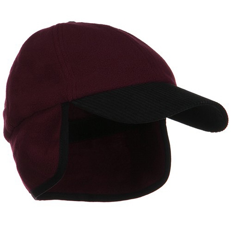 Anti Pilling Fleece Cap with Warmer Flap Camel One Size