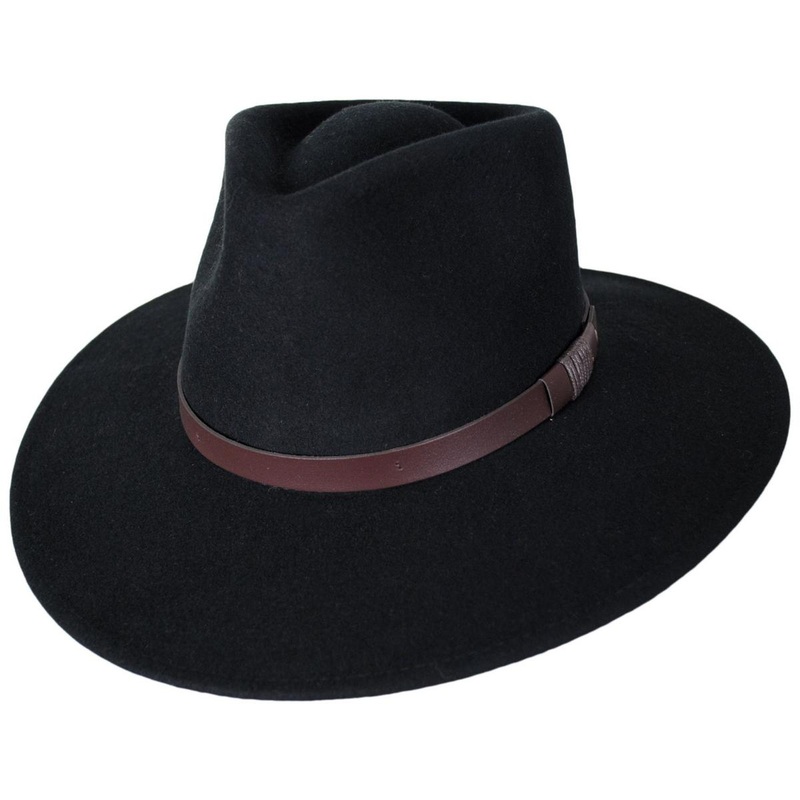 Australian Wool Felt Outback Hat CHOCOLATE S