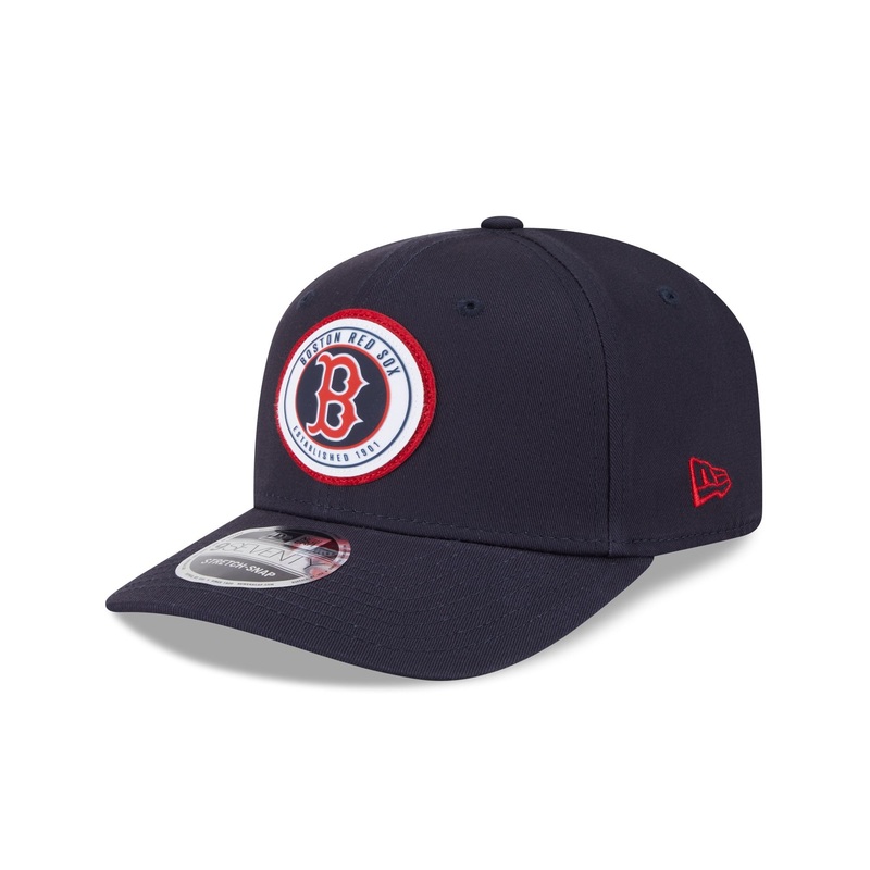 Boston Red Sox Circle Patch 9SEVENTY Stretch-Snap Hat One Size