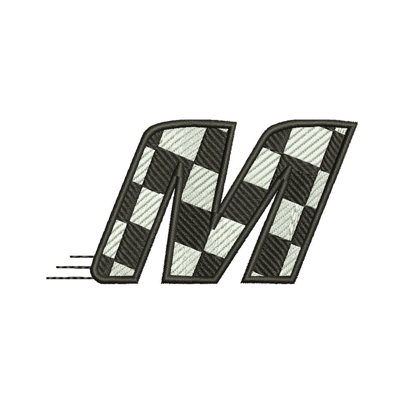 Checkered Flag Alphabet – M Default Title One Size