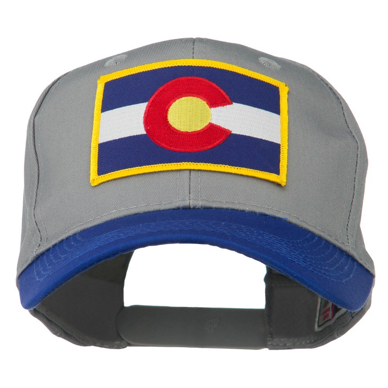 Colorado State Embroidered Patched Cap Royal Grey One Size