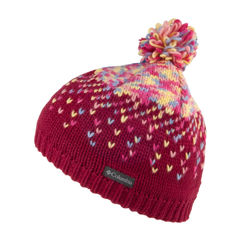 Columbia Hats Kids Siberian Sky Beanie Hat – Pink-Burgundy Kids – 1-Size