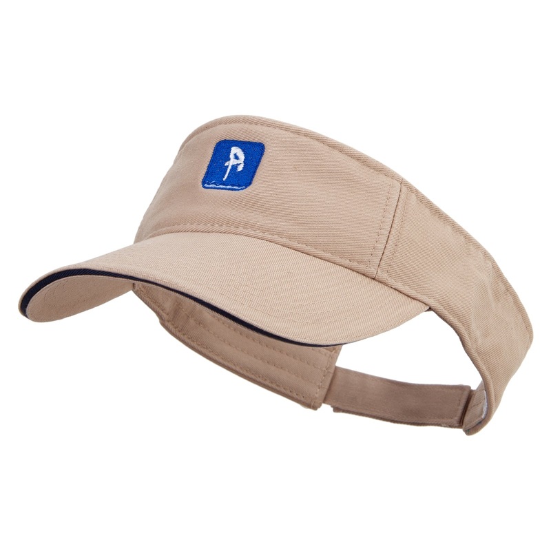 Diver Icon Embroidered Prostyle Cotton Twill Washed Visor Khaki Navy One Size