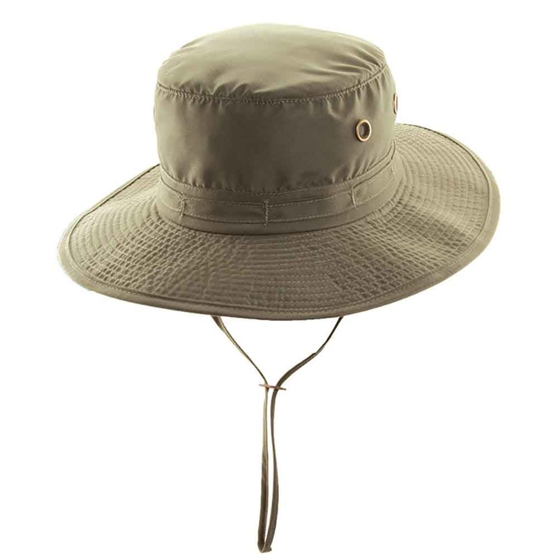 Microfiber Boonie with Chin Strap – DPC Global Hats Olive Medium (57 cm)