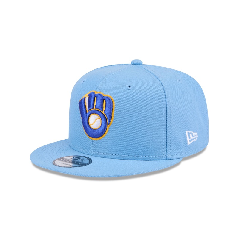 Milwaukee Brewers Sky Blue 9FIFTY Snapback Hat One Size