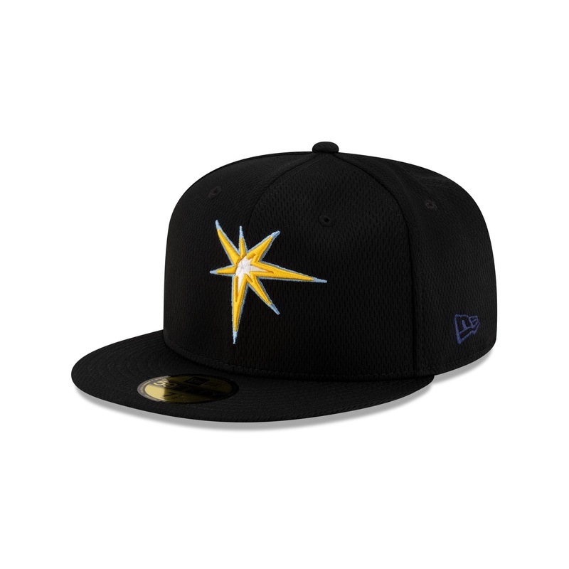 Tampa Bay Rays 2025 Clubhouse Alt Black 59FIFTY Fitted Hat 7