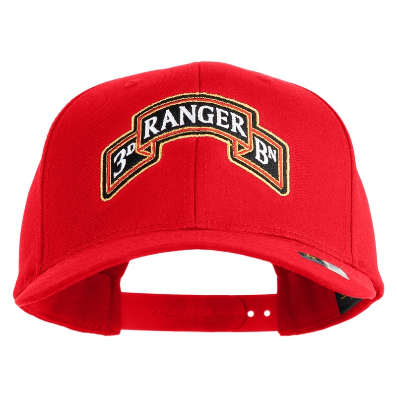 U.S. Army 3rd Ranger Battalion Embroidered Retro Cotton Blend Snapback Cap Red One Size