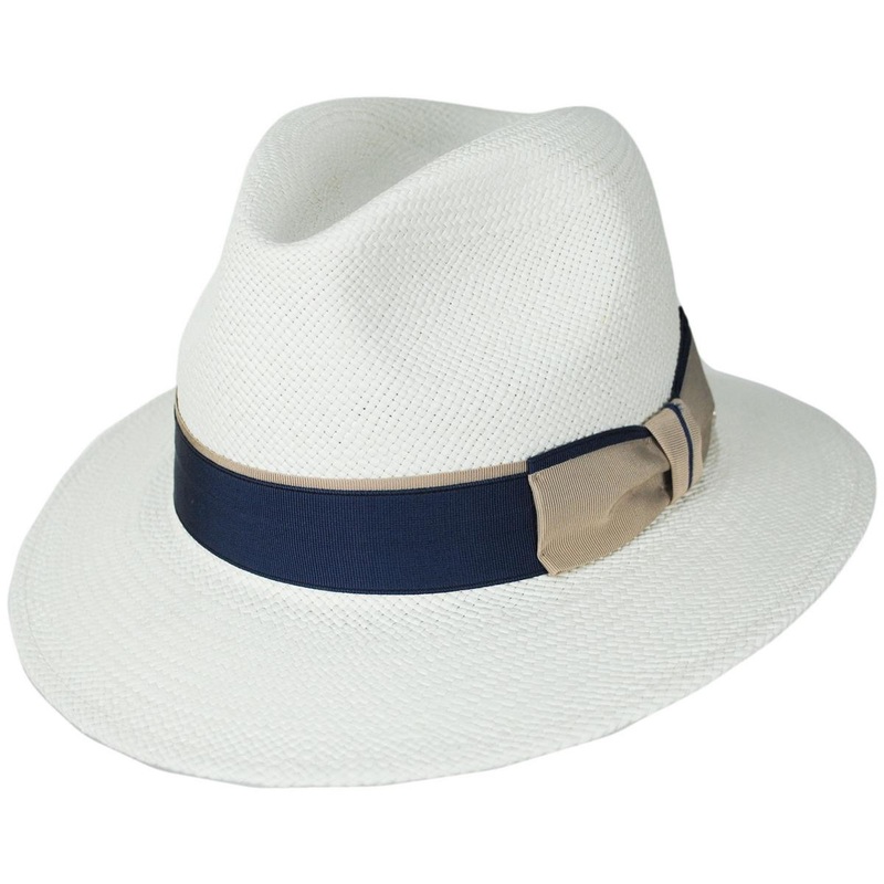 Carena Brisa Panama Straw Fedora Hat BLEACH S