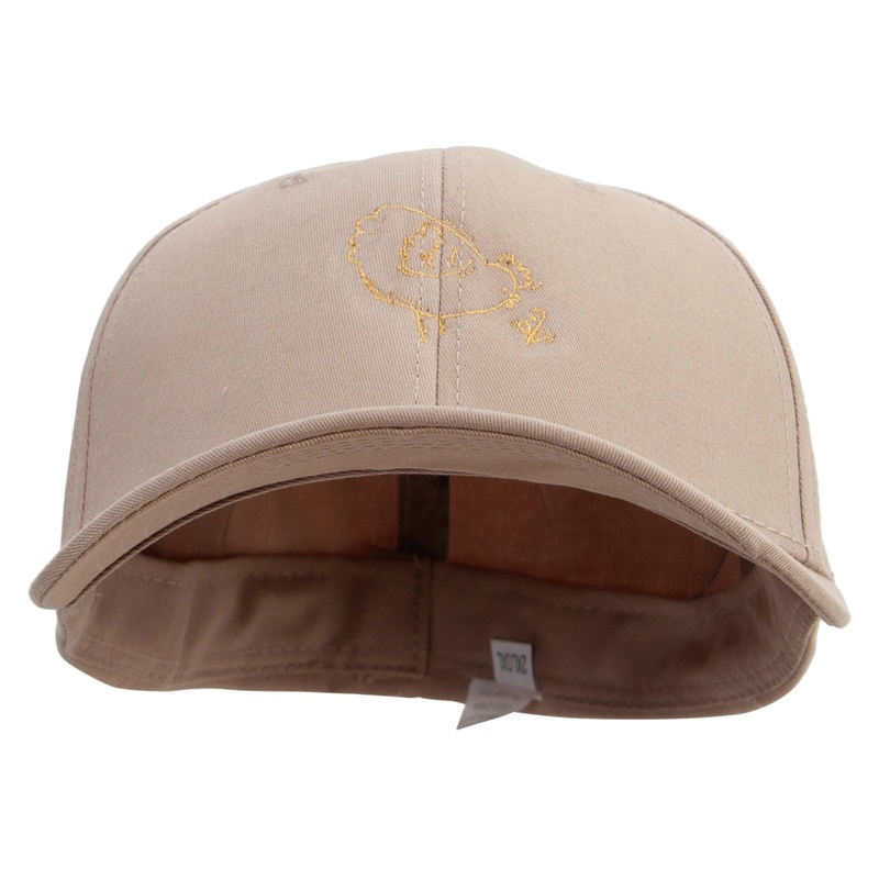 Easter Chicken Big Size Stretchable Deluxe Fitted Cap Khaki XL-2XL