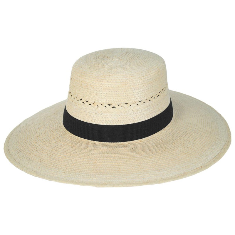 Espanola Guatemalan Palm Leaf Straw Hat NATURAL 6 7/8