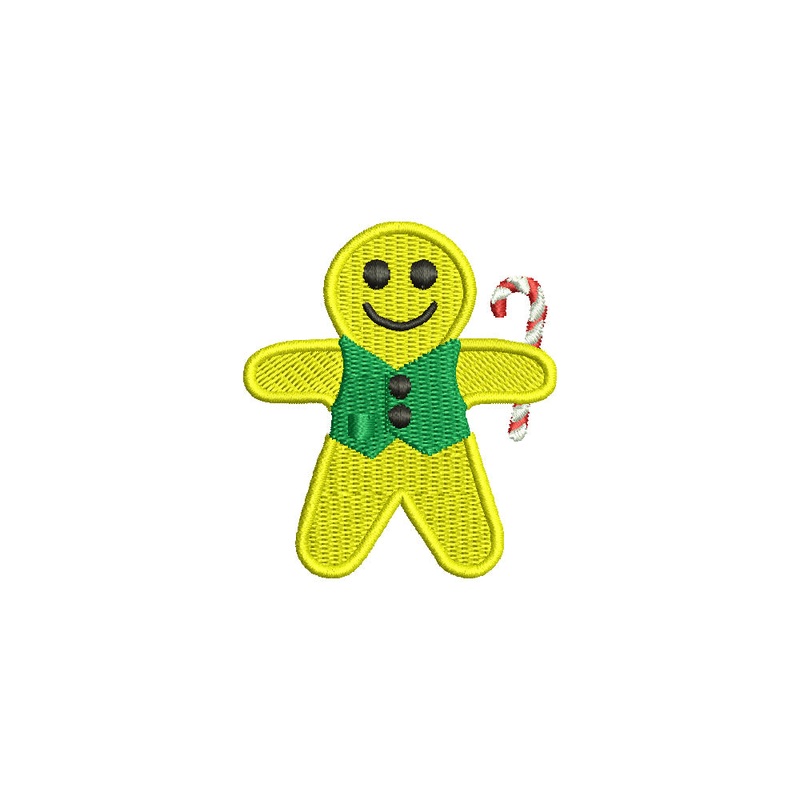 Gingerbread Man with Candy Cane Default Title One Size