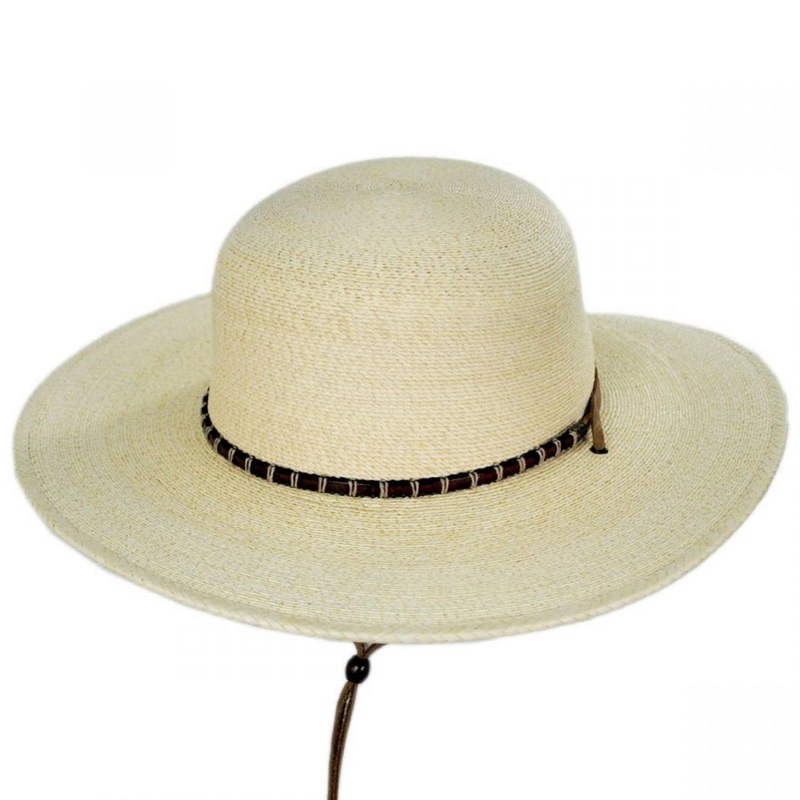 Klondike Palm Straw Open Crown Western Hat NATURAL S