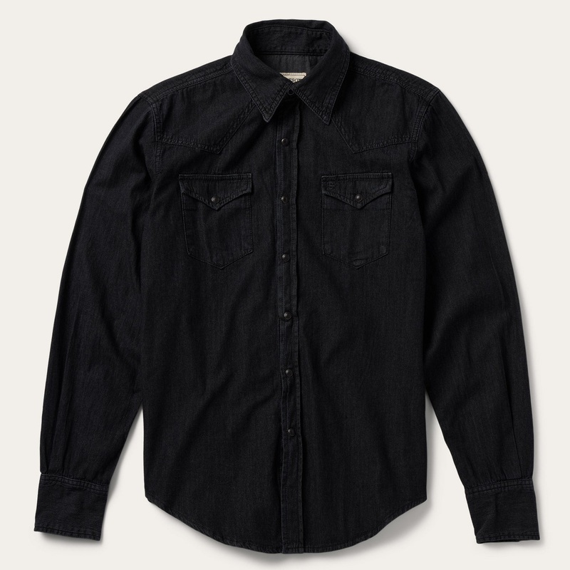 Modern Denim Western Shirt Black S