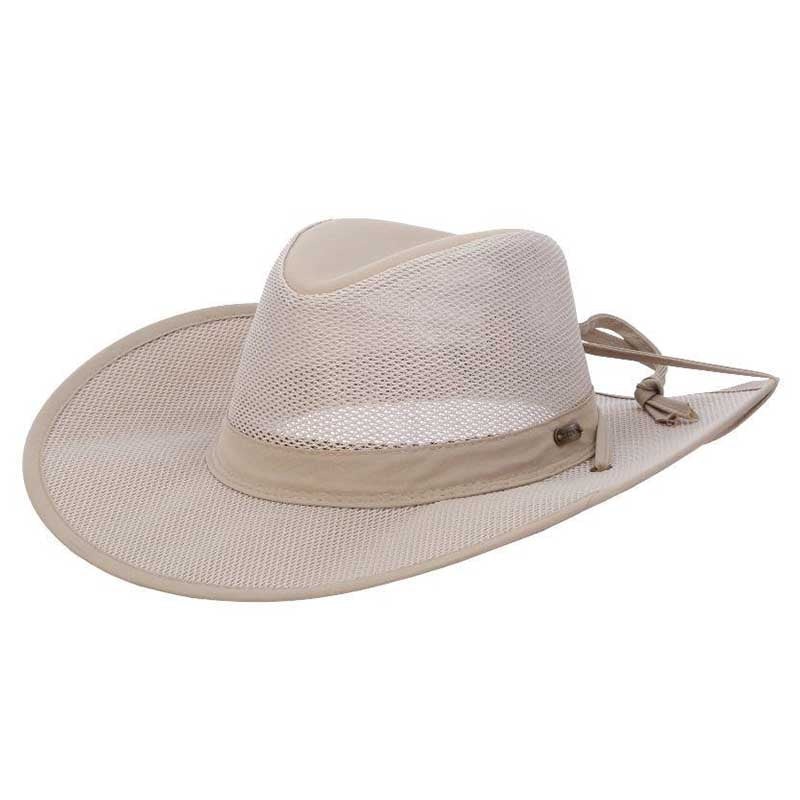 No Fly Zone Mesh Brim Safari Hat – Stetson Hats Khaki M (22 3/5″)