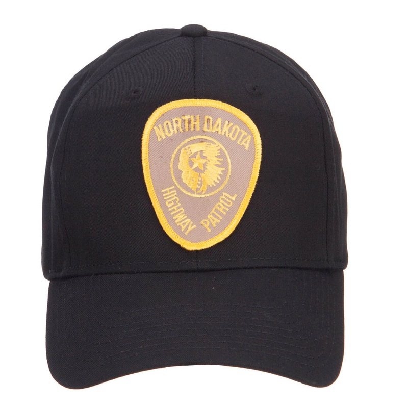North Dakota Highway Patrol Patched Cap Black One Size