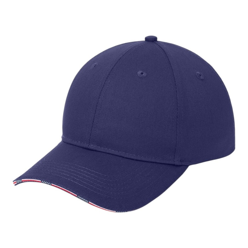Port Authority C829 Americana Flag Sandwich Cap Blue Crush
