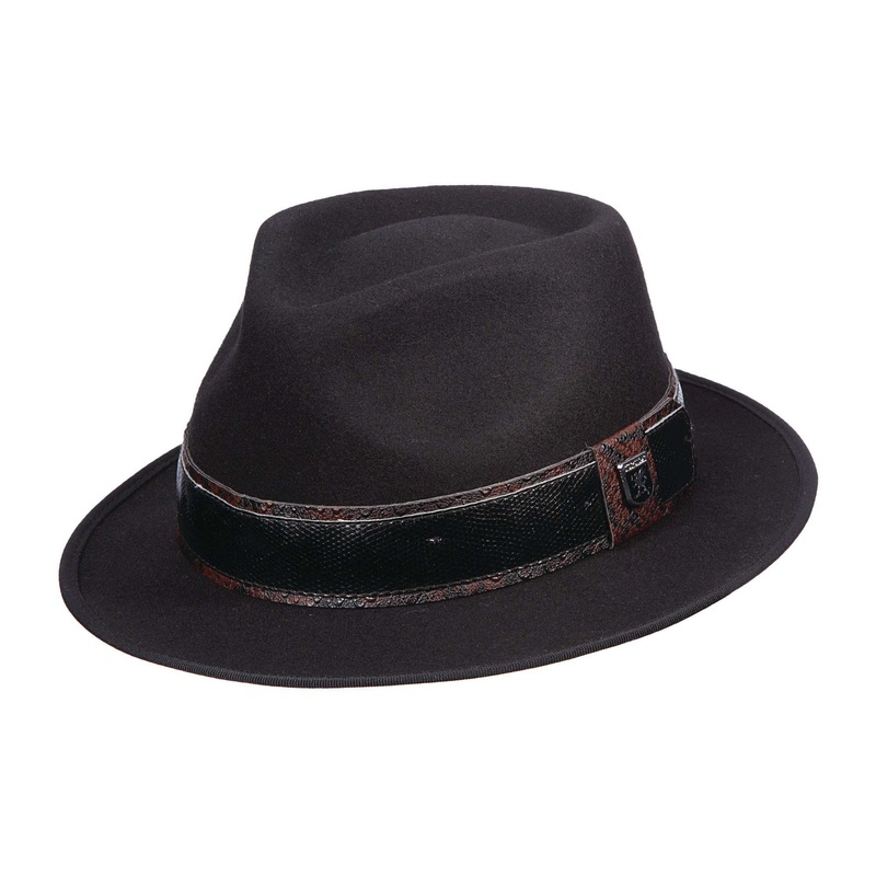 Stacy Adams Teardrop Fedora Hat – Black M