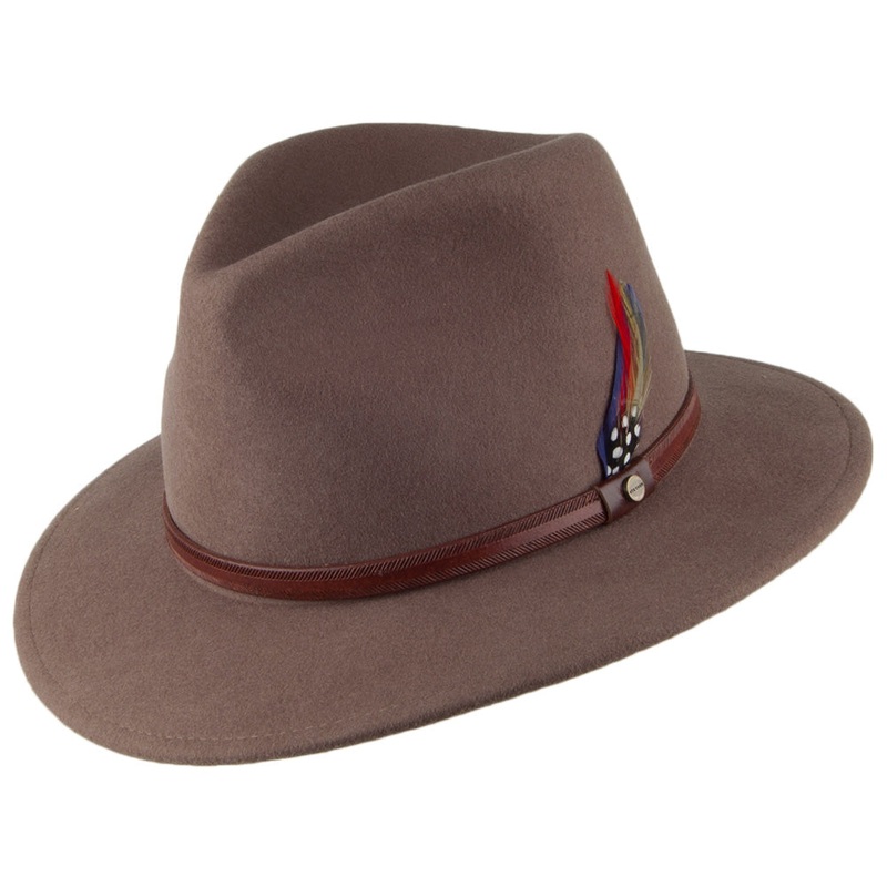 Stetson Hats Rantoul Safari Fedora Hat – Light Brown S