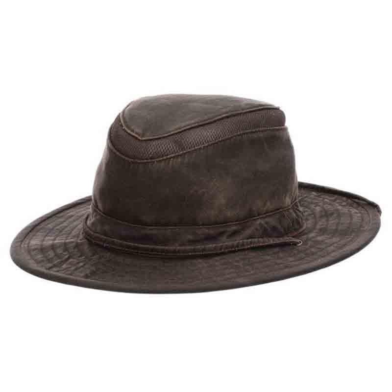 Weathered Cotton Aussie with Chin Cord  – DPC Global Hats Brown Medium (57 cm)