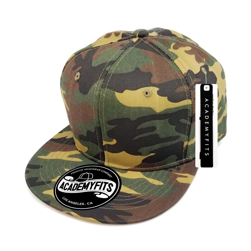 Academy Fits Camo Snapback Hat 1013C Camo