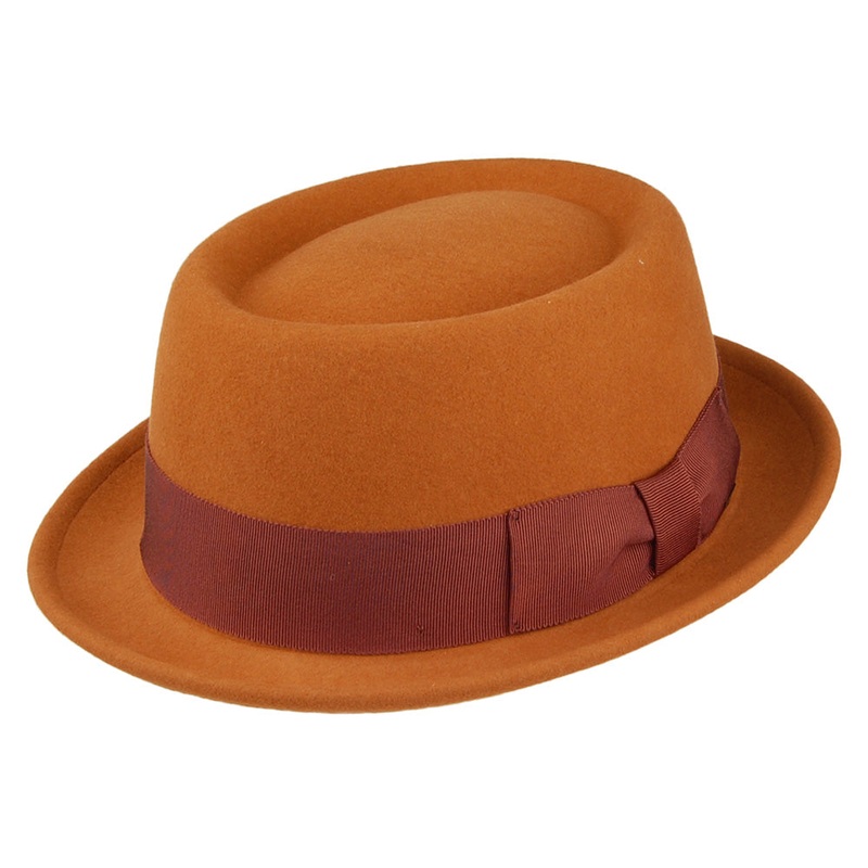 Bailey Hats Darron Crushable Water Repellent Wool Felt Pork Pie Hat – Caramel S