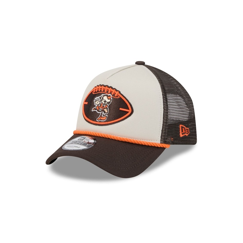 Cleveland Browns 2024 Historic Sideline 9FORTY A-Frame Snapback Hat One Size