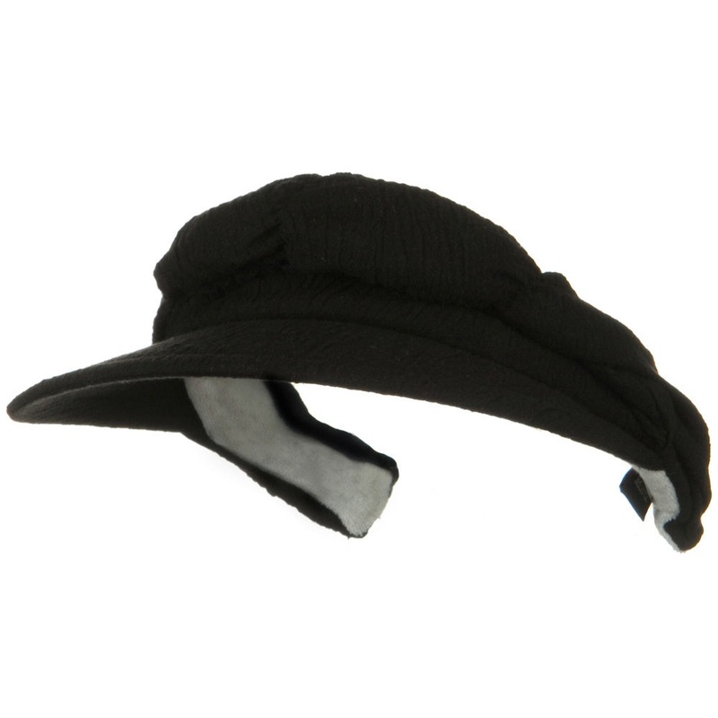 Cotton Convertible Clip On Visor Black One Size