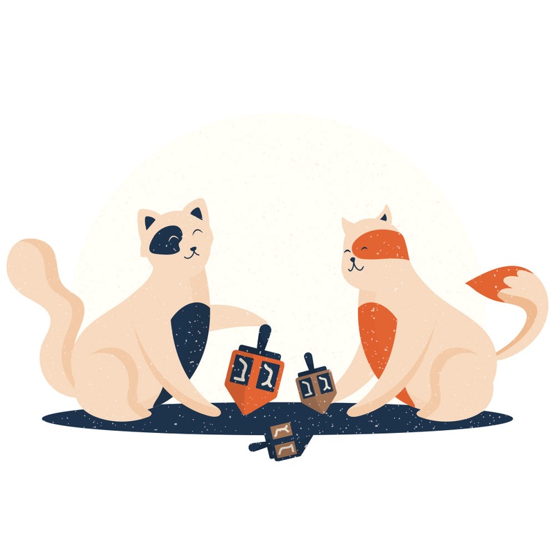 Dreidle Cats Design Default Title One Size