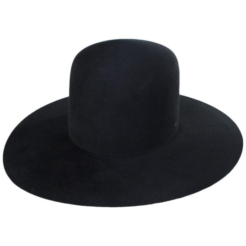 Kisner Wool Felt Open Crown Hat BLACK S