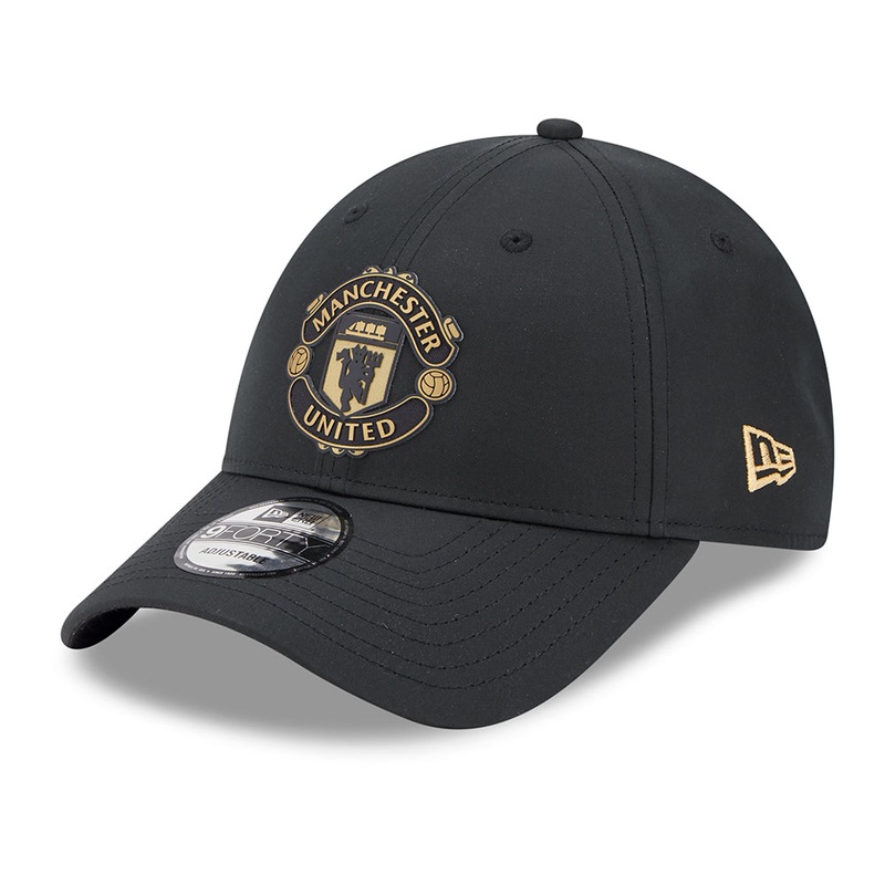 New Era 9FORTY Manchester United FC Baseball Cap – Featherweight – Black-Gold Adjustable