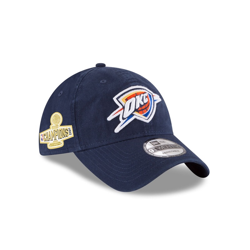 Oklahoma City Thunder 2025 NBA Champions Sidepatch 9TWENTY Adjustable Hat One Size