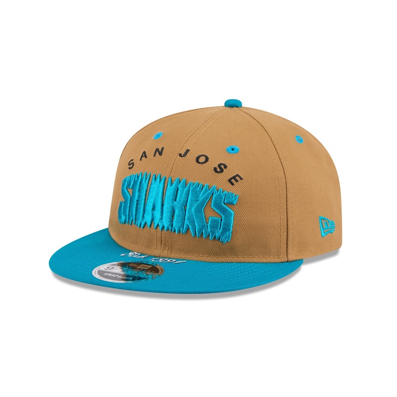 San Jose Sharks Wheat Retro Crown 9FIFTY Snapback Hat One Size