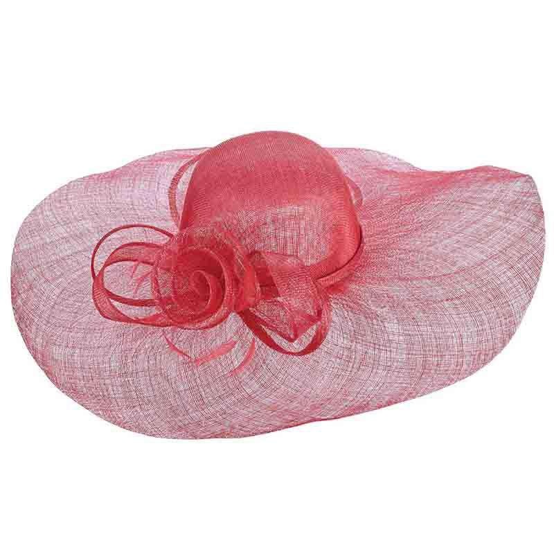 Sinamay Capeline Hat with Metallic Accent – Scala Hats Fuchsia