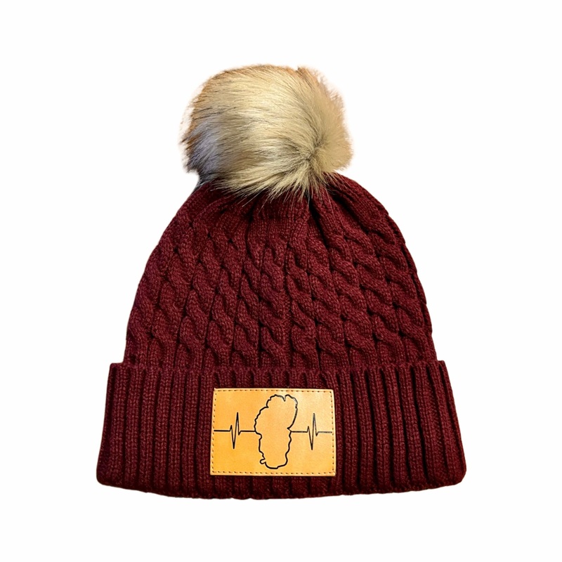 Tahoe Beanie – Pom – Maroon