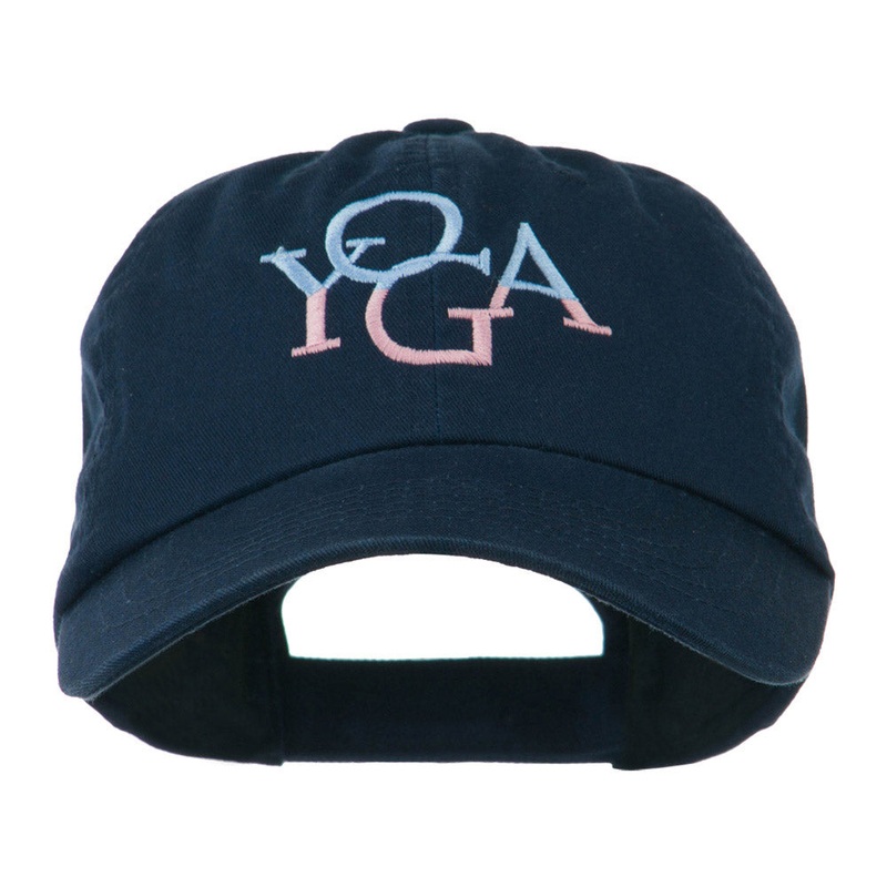 Yoga in two colors Embroidered Cap Navy One Size