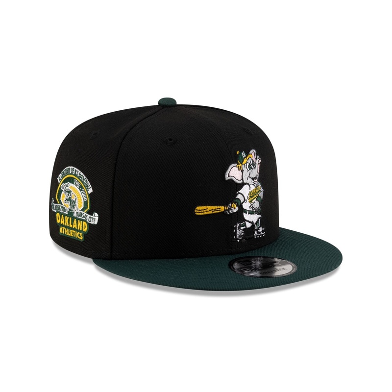 Athletics Mascot Black 9FIFTY Snapback Hat One Size