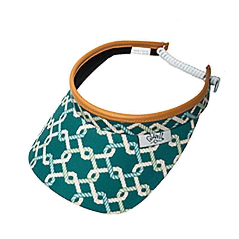 Cape Cod Golf Sun Visor with Coil Lace by GloveIt Teal