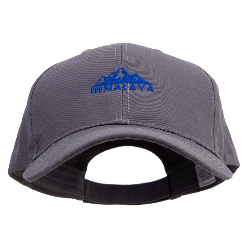 Himalaya Mountain Logo Embroidered Big Size High Profile Twill Cap Grey XL-3XL