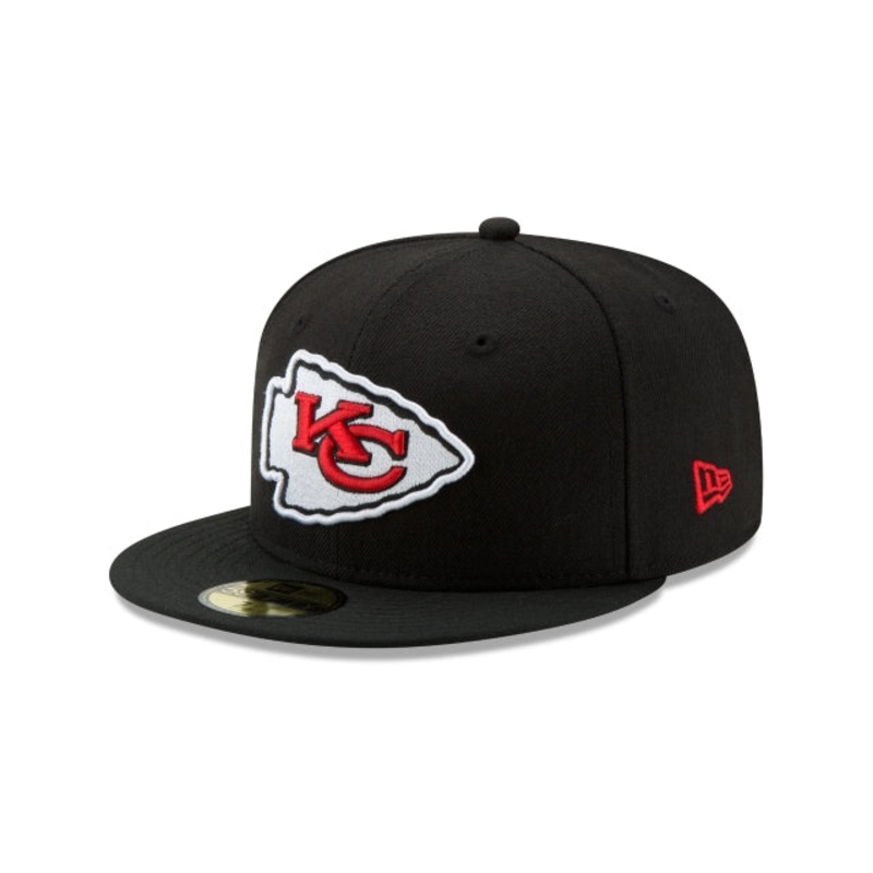 Kansas City Chiefs Black 59FIFTY Fitted Hat 6 7/8